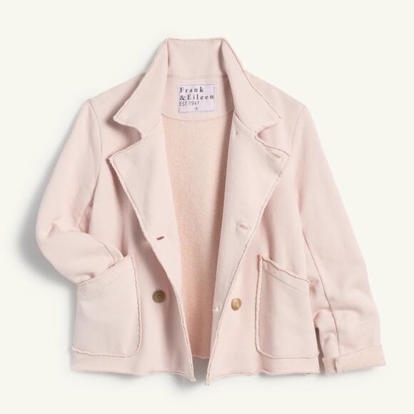 Frank & Eileen Mini Belfast Triple Fleece Peacoat Vintage Rose Size Medium - Picture 3 of 14